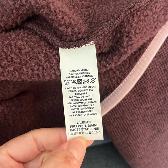 LL Bean Women's Raisin Brown Pullover Quarter Snap Sweater Fleece Size XS EUC - Picture 5 of 7